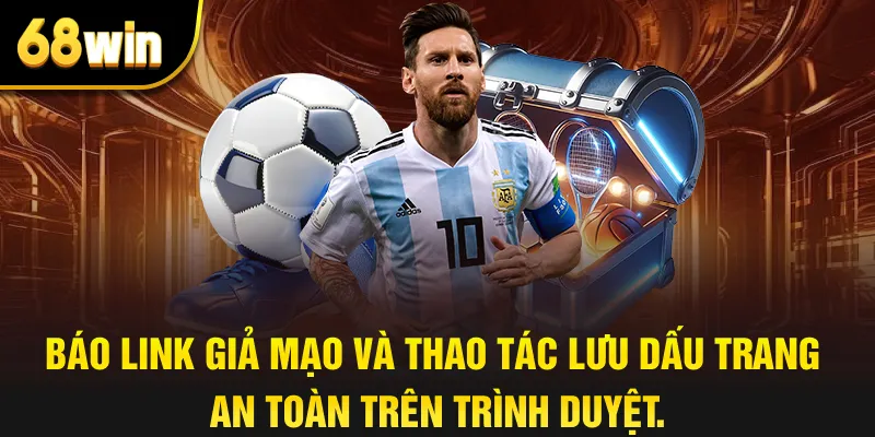 báo link giả mạo và thao tác lưu dấu trang an toàn trên trình duyệt.