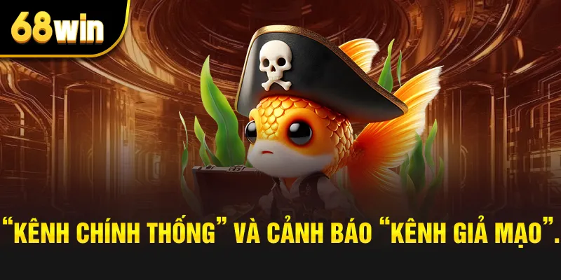 “kênh chính thống” và cảnh báo “kênh giả mạo”.